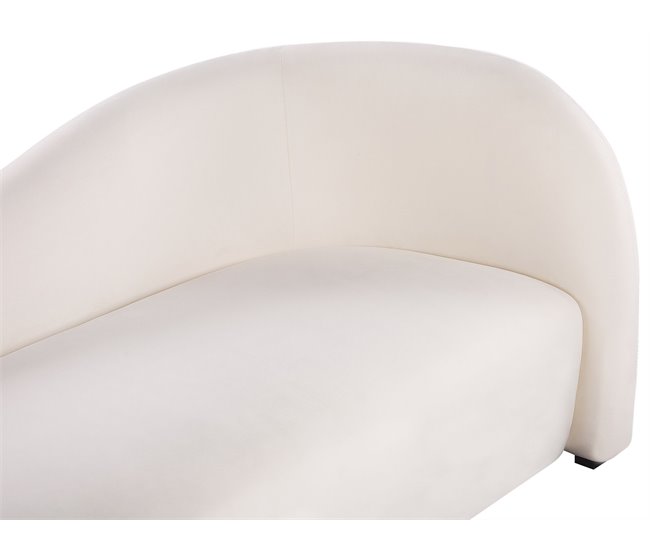 Beliani Sofá de 3 plazas Terciopelo VELTADA Blanco/ Beige