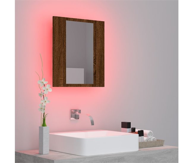 Armario espejo de baño LED acrílico 40 Blanco
