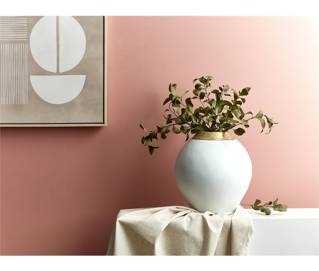 Beliani Jarrón decorativo LAURI Blanco