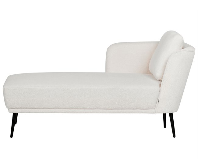 Beliani Chaise longue Bouclé ARTHEZE Crema