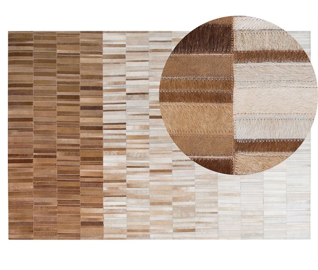 Beliani Alfombra de pelo corto YAGDA 140x200 Beige