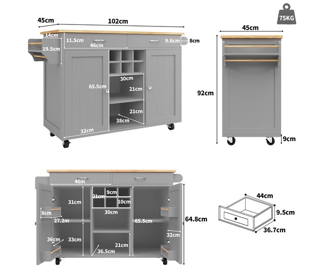 Armarios de Cocina 102 Gris