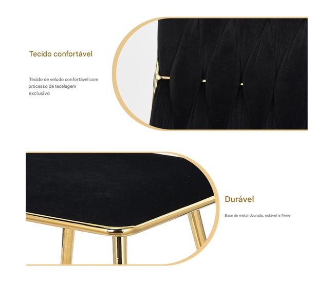 2 piezas, silla de comedor, silla de cocina, silla de salón Negro