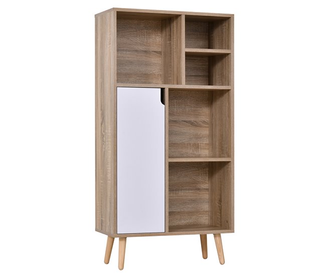 Aparador Alto Melamina de Madera HOMCOM 60 Blanco