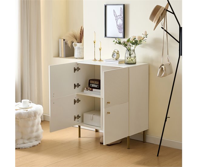 Aparador con 4 puertas Blanco