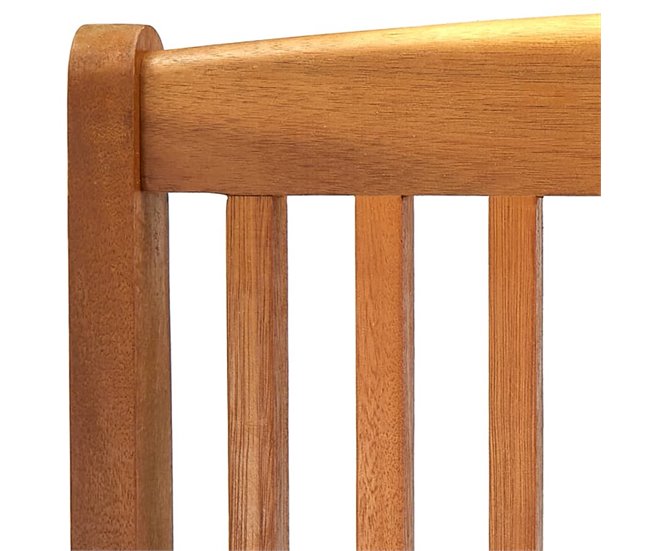 4 Sillas de jardín plegables de madera maciza de acacia Gris