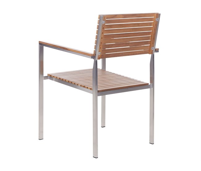 Beliani Conjunto de comedor VIAREGGIO Madera Clara