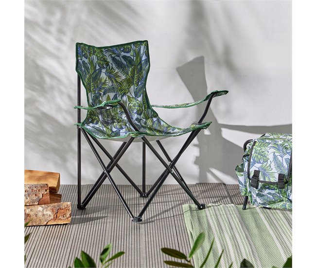 2 Sillas Plegables para exterior de Camping Verde