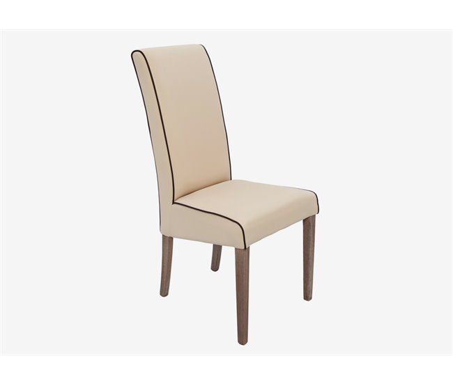 Silla de comedor polipiel VERONA Beige