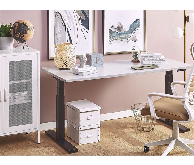 Beliani Escritorio DESTIN 130x72 Gris