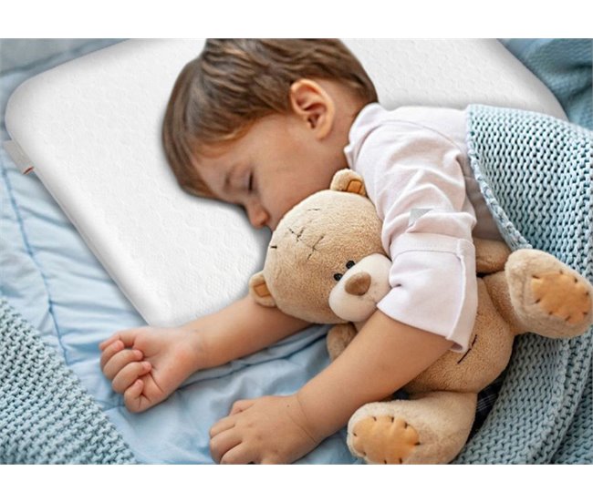 Almohada Infantil Transpirable en Tejido de Bambú (2 x F) Blanco