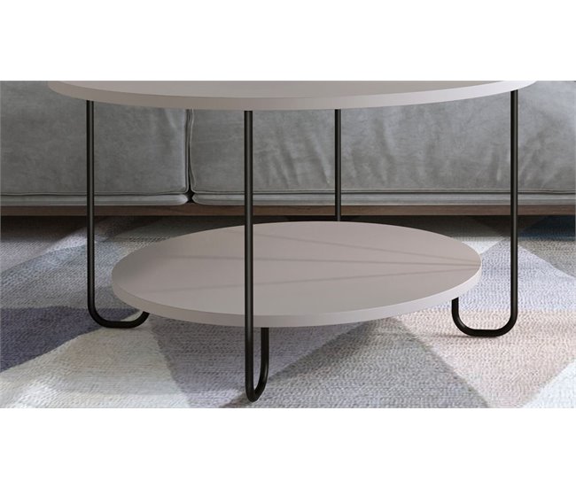 Mesa de centro redonda TONKA beige Beige