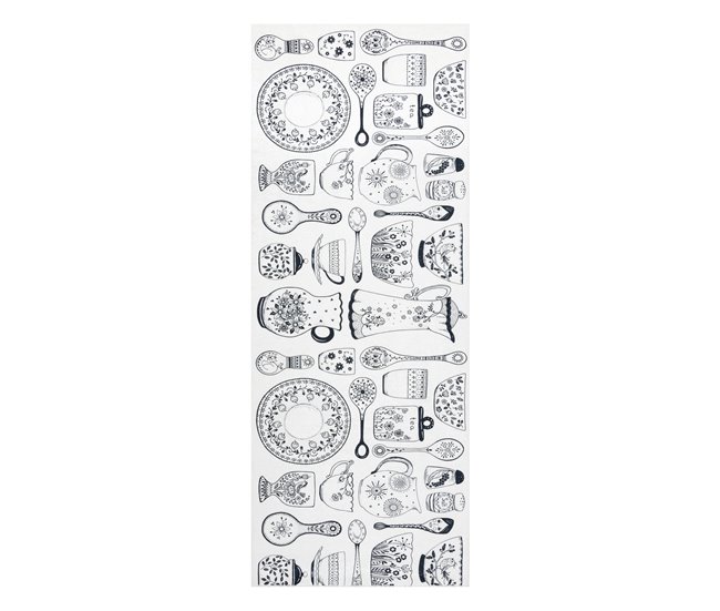 Alfombra lavable ANDRE 1318 Cerámica para la cocina Blanco