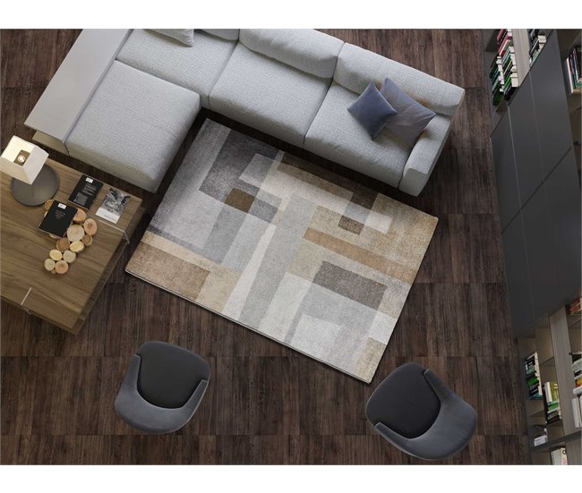 Alfombra abstracta AYDIN - ATTICGO 120x170 Beige