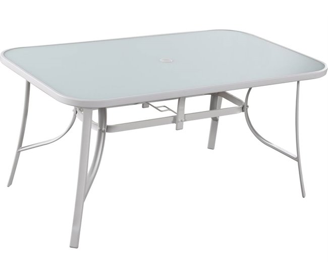 Conjunto De Jardín Mesa + 6 sillas de Textileno Azul