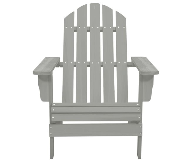 Conforama Silla de jardin de madera gris