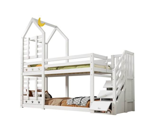 Cama litera 96x257 Blanco