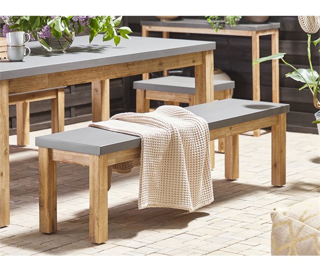 Beliani Conjunto de comedor OSTUNI Gris