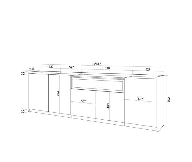 Aparador SOKKEL 260 Marron