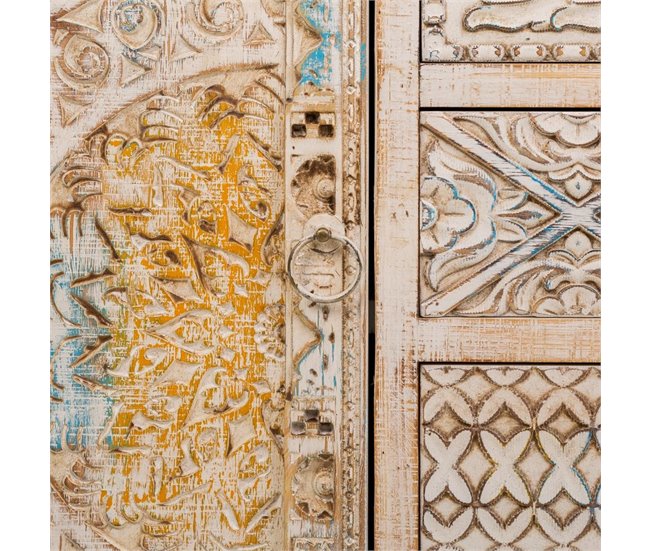 Aparador de madera tallada Azul