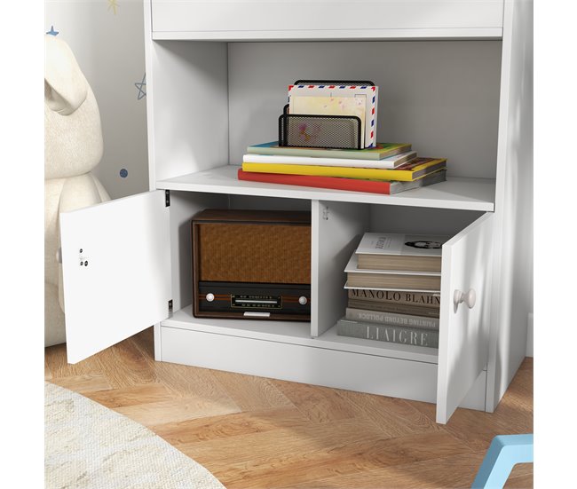 Estantería Juguetes Infantil MDF ZONEKIZ Blanco