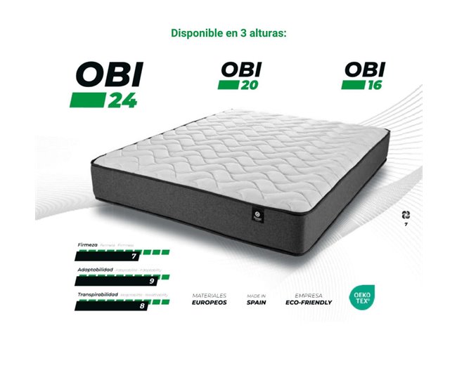 Colchón Reset Obi  núcleo CoolFoam ThermoFusion  x 