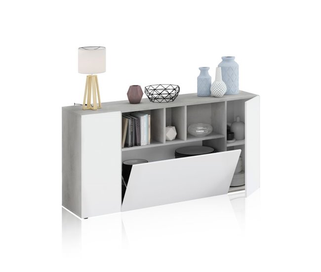 Aparador Coup 150 Blanco/ Gris
