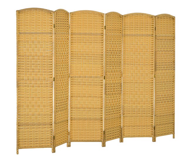 Biombo Polipropileno HOMCOM, hogar - decoración Marron