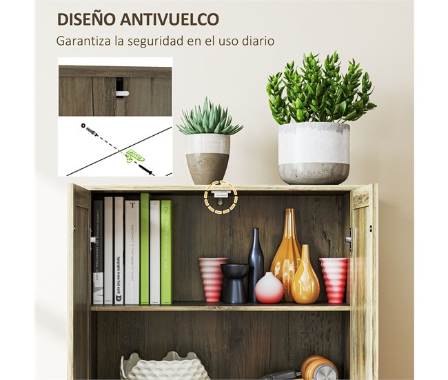 Alacena de Cocina Melamina de Madera, MDF HOMCOM, hogar - cocina Gris