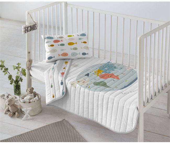 COLCHA BOUTI REVERSIBLE MAPA MUNDI Multicolor