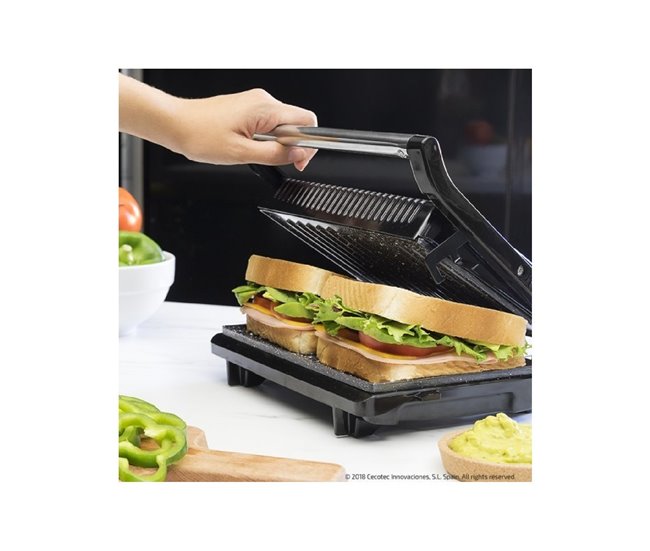 Cecotec Parrilla eléctrica Parrilla Eléctrica Rock'Ngrill 750 Ful Negro