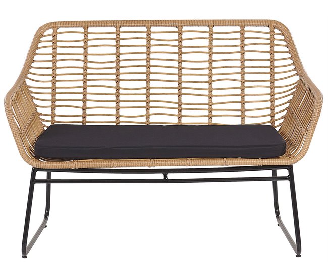 Beliani Conjunto de jardín Ratán sintético MINORI Natural