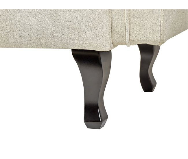 Beliani Chaise longue derecho Terciopelo LATTES Beige