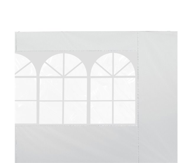 2 Paredes Parte Laterales Tela Oxford Outsunny 295x200 Blanco
