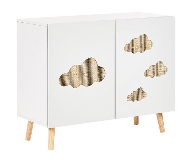 Beliani Aparador CLOUDY Blanco/ Madera