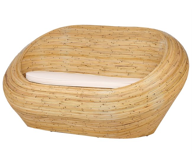 Beliani Conjunto de jardín Ratán MAIORI Natural