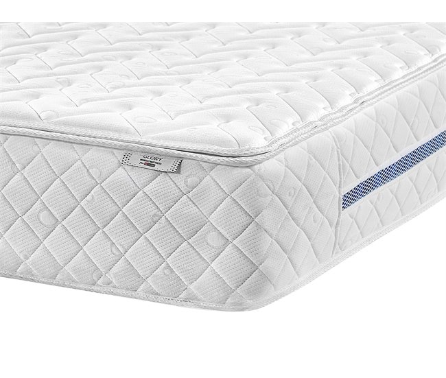 Beliani Colchón híbrido con relleno de espuma viscoelástica GLORY Blanco