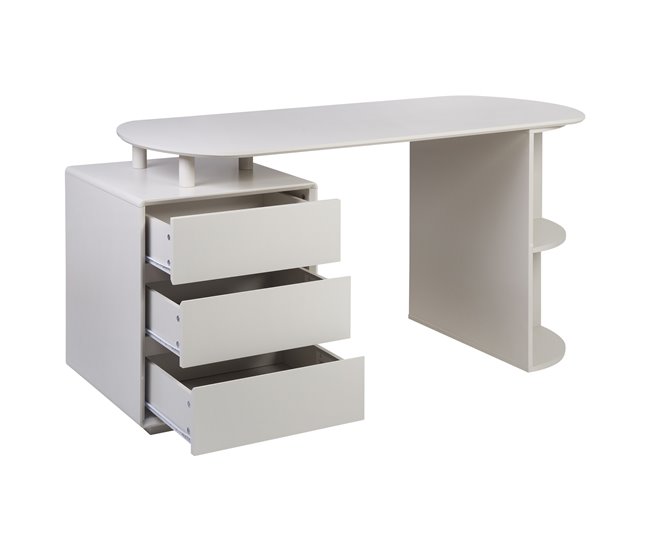 Mesa escritorio PIPER color beige 3 cajones Beige