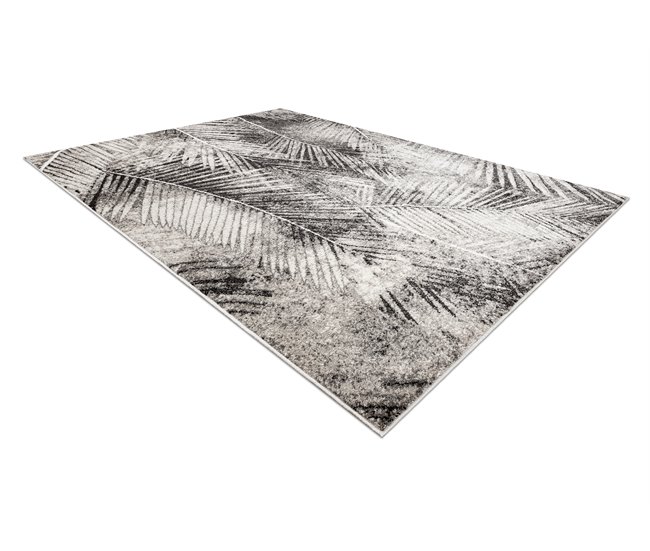 Alfombra MATEO 8035/944 Moderna hojas de palma estructural 180x270 Gris