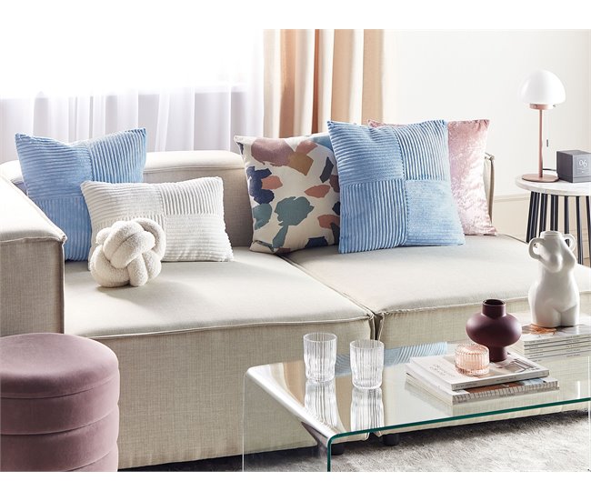 Beliani Cojín decorativo MILLET 43x43 Azul