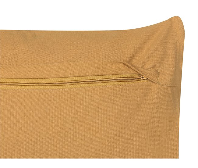 Beliani Cojín decorativo AYROOR 2er Set Mostaza