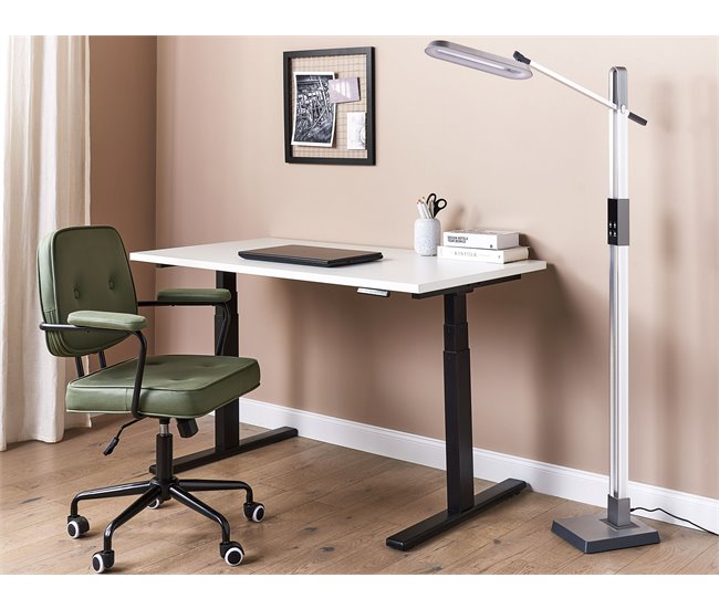 Beliani Lámpara de pie AQUARIUS Gris