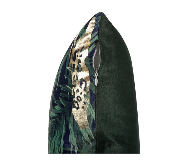Beliani Cojín decorativo BELLEROSE Verde Oscuro