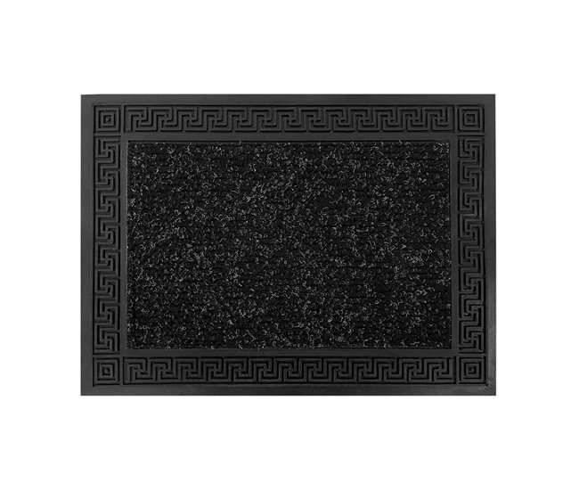 Acomoda Textil – Felpudo de Goma Moqueta Antideslizante. 52x37 Negro