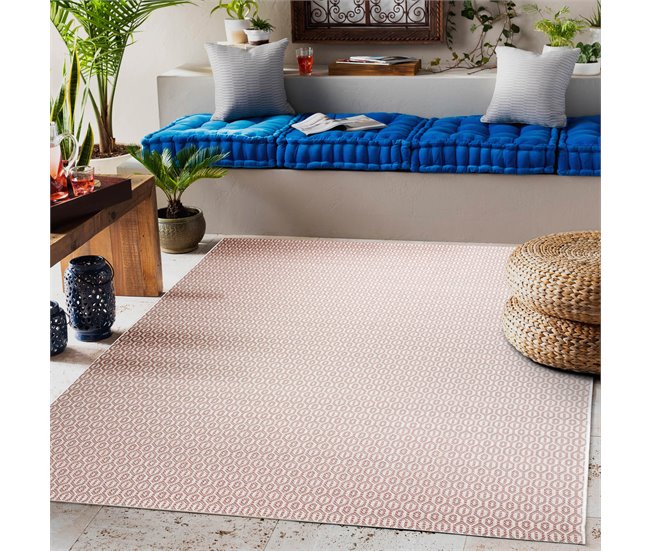 Alfombra de cuerda sisal FLAT 48603/526 Ojetes 140x200 Crema