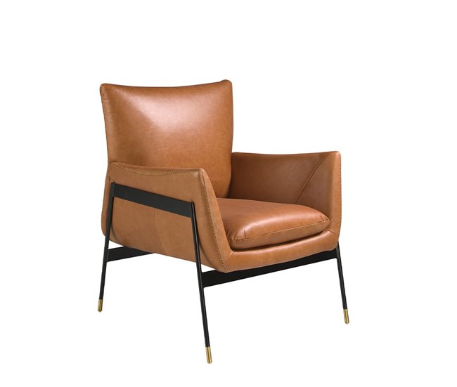 ANGEL CERDA Sillón piel marrón Marron