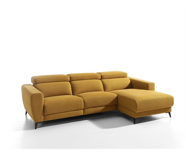 Chaise longue 4 plazas relax eléctrico DRAX derecho mostaza Mostaza