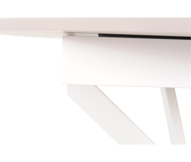 Mesa de cocina extensible ELIPSE 100/130x100cm Blanco