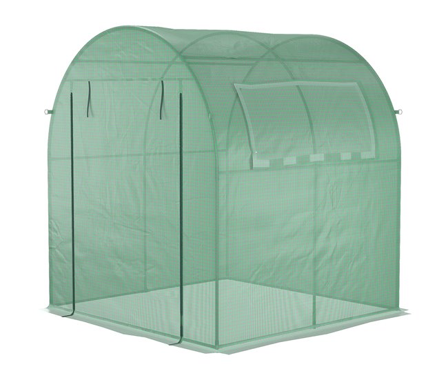 Invernadero de Jardín PE, Acero Outsunny Verde