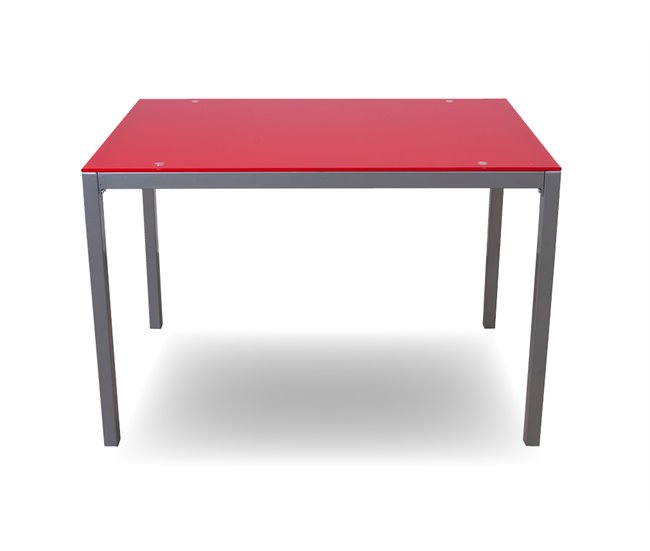 Mesa de cocina fija cristal II Rojo